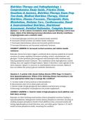 Nutrition Therapy and Pathophysiology &vert; Comprehensive Study Guide&comma; Practice Exam&comma; Questions & Answers&comma; Nutrition Therapy Exam Prep Test Bank&comma; Medical Nutrition Therapy&comma; Clinical Nutrition&comma; Disease Processes&comma; Therapeutic Diets&comma; Metabolism&comma; Diabetes Care&comma; C