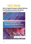 TEST BANK FOR Basic & Applied Concepts of Blood Banking and Transfusion Practices 6th Edition&comma; All Chapters Covered 1-16&comma; Complete Questions & Answers 100&percnt; Newest