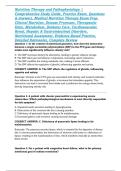 Nutrition Therapy and Pathophysiology &vert; Comprehensive Study Guide&comma; Practice Exam&comma; Questions & Answers&comma; Medical Nutrition Therapy Exam Prep&comma; Clinical Nutrition&comma; Disease Processes&comma; Therapeutic Diets&comma; Metabolism&comma; Diabetes Care&comma; Cardiovascular&comma; Renal&comma; Hepatic