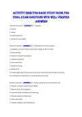 Activity Director Basic Study guide for&NewLine;final exam questions with well verified&NewLine;ANSWERS 
