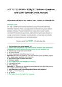 ATT TEST 13 EXAM &ndash; 2026&sol;2027 Edition &ndash;Questions with 100&percnt; Verified Correct Answers 