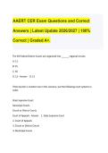 AAERT CER Exam Questions and Correct&NewLine;Answers &vert; Latest Update 2026&sol;2027 &vert; 100&percnt;&NewLine;Correct &vert; Graded A&plus;&period;