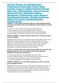 Nutrition Therapy and Pathophysiology &vert; Comprehensive Study Guide&comma; Practice Exam&comma; Questions & Answers&comma; Medical Nutrition Therapy Exam Prep&comma; Clinical Nutrition&comma; Disease Processes&comma; Therapeutic Diets&comma; Metabolism&comma; Diabetes Management&comma; Cardiovascular&comma; Renal&comma; H