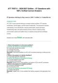 ATT TEST 6 &ndash; 2026&sol;2027 Edition &ndash; 87 Questions with 100&percnt; Verified Correct Answers 