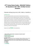 ATT Comp Study Guide&ndash; 2026&sol;2027 Edition &ndash; 93 Questions with 100&percnt; Verified Correct Answers 