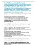 Nutrition Therapy and Pathophysiology &vert; Comprehensive Study Guide&comma; Practice Exam&comma; Questions & Answers&comma; Medical Nutrition Therapy Exam Prep Test Bank&comma; Clinical Nutrition&comma; Disease Processes&comma; Therapeutic Diets&comma; Metabolism&comma; Diabetes Management&comma; Cardiovascular
