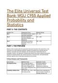 2026&sol;2027 S-Tier WGU C955 Applied Probability & Statistics Elite Test Bank &lpar;21&plus; Q&A &plus; Master Analyses&rpar;