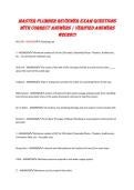 Master Plumber Reviewer Exam Questions&NewLine;with correct answers &vert; verified answers&NewLine;&commat;2026&excl;&excl;&excl;