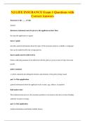 NJ LIFE INSURANCE Exam 1 Questions with&NewLine;Correct Answers