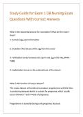 Study Guide for Exam 1 OB Nursing Exam Questions With Correct Answers