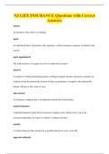 NJ LIFE INSURANCE Questions with Correct&NewLine;Answers