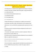 NJ LIFE INSURANCE Study Guide Questions&NewLine;with Correct Answers