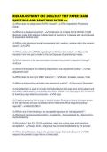 RISK ADJUSTMENT CRC RISK ADJUSTMENT CRC