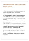 OB Comprehensive Exam Questions With Correct Answers 