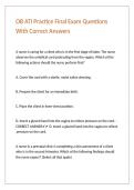 OB ATI Practice Final Exam Questions With Correct Answers 