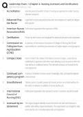 Leadership Exam 1 &sol; Nursing Licensure Certification &sol; Score 100&percnt; Guide &sol; 2025 New Version &sol; Exam Prep