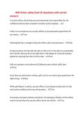 BSIS Driver safety Exam &num;1 Questions with correct&NewLine;answers