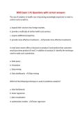 BSIS Exam 1 &num;1 Questions with correct answers&NewLine;