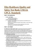 S-Tier Elite Healthcare Quality and Safety Test Bank&colon; CMA & CPCA Standards &lpar;2026&sol;2027&rpar; &vert; Texas BON&comma; EVV & AI Mandates