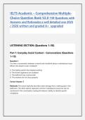 IELTS Academic &ndash; Comprehensive Multiple&NewLine;Choice Question Bank V2&period;0 150 Questions with &NewLine;Answers and Rationales a well detailed one 2025 &NewLine;&sol; 2026 written and graded A&plus;  upgraded 