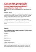 Washington State Master Esthetician Written & Practical Exam Prep 2026 &vert; Verified Questions & Correct Answers &vert; Latest Licensing Study Guide