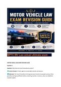 MPTC MV Law actual ultimate exam