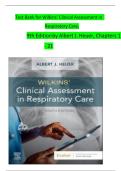 Test Bank for Wilkins' Clinical Assessment in Respiratory Care&comma; 9th Edition&NewLine;&NewLine;