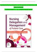 Test Bank for Nursing Delegation and Management of Patient Care&comma; 3rd Edition