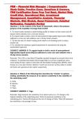 FRM &ndash; Financial Risk Manager &vert; Comprehensive Study Guide&comma; Practice Exam&comma; Questions & Answers&comma; FRM Certification Exam Prep Test Bank&comma; Market Risk&comma; Credit Risk&comma; Operational Risk&comma; Investment Management&comma; Quantitative Analysis&comma; Financial Markets&comma; Risk Models&comma; 