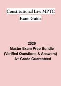 Constitutional Law MPTC Exam Guide &vert; Questions & Answers&comma; Practice Test&comma; Study Guide & Revision Notes &vert; Latest 2026 PDF