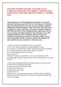 TOW TRUCK OPERATOR CERT&period; EXAM 200 ACTUAL &NewLine;COMPLETE QUESTIONS AND CORRECT ANSWERS WITH &NewLine;RATIONALE LATEST 2026 ALREADY GRADED A&plus; ASSURED &NewLine;PASS