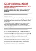 WGU C180 Introduction to Psychology Objective Assessment &lpar;OA&rpar; 2026&sol;2027 &vert; Verified Questions & Correct Answers with Detailed Rationales