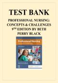 Professional Nursing Concepts & Challenges 9th Edition Test Bank &vert; Black&NewLine;&NewLine;
