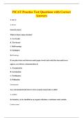 PiCAT Practice Test Questions with Correct&NewLine;Answers