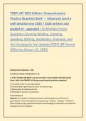 TOEFL iBT 2026 Edition&colon; Comprehensive &NewLine;Practice Question Bank &mdash; Advanced Level a &NewLine;well detailed one 2025 &sol; 2026 written and &NewLine;graded A&plus;  upgraded 150 Multiple-Choice &NewLine;Questions Covering Reading&comma; Listening&comma; &NewLine;Speaking&comma; Writing&comma; Vocabulary&comma; Grammar&comma; and 