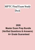 MPTC Final Exam Study Deck &vert; Questions & Answers&comma; Practice Test&comma; Study Guide & Revision Notes &vert; Latest 2026 PDF