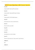 QME Forms Questions with Correct Answers
