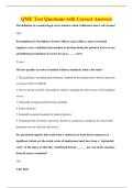 QME Test Questions with Correct Answers
