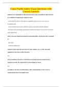 Union Pacific Safety Exam Questions with&NewLine;Correct Answers