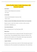 Union Pacific Study Guide Questions with&NewLine;Correct Answers