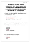 NURS 5220 Advanced Health Assessment Test Bank &vert; Practice Questions&NewLine;&NewLine;