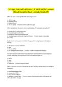 Oncology Exam with all Correct & 100&percnt; Verified Answers &vert;Actual Complete Exam &vert;Already Graded A&plus;
