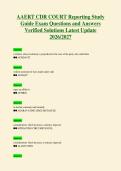 AAERT CDR COURT Reporting Study&NewLine;Guide Exam Questions and Answers&NewLine;Verified Solutions Latest Update&NewLine;2026&sol;2027