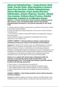 Advanced Pathophysiology &vert; Comprehensive Study Guide&comma; Practice Exam&comma; Exam Questions & Answers&comma; Exam Prep Test Bank&comma; Cellular Pathophysiology&comma; Disease Mechanisms&comma; Organ System Disorders&comma; Inflammation&comma; Immune Response&comma; Genetics&comma; Clinical Case Analysis&comma; Evid