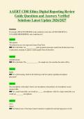AAERT CDR Ethics Digital Reporting Review&NewLine;Guide Questions and Answers Verified&NewLine;Solutions Latest Update 2026&sol;2027