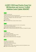 AAERT CER Exam Practice Exam Test&NewLine;100 Questions and Answers Verified&NewLine;Solutions Latest Update 2026&sol;2027