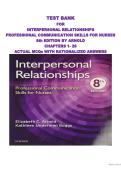 Interpersonal Relationships & Professional Communication Skills for Nurses - 8th Edition Test Bank&colon; 1000&plus; NCLEX-Style Q&A