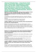 Advanced Pathophysiology &vert; Comprehensive Study Guide&comma; Practice Exam&comma; Exam Questions & Answers&comma; Exam Prep Test Bank&comma; Cellular Pathophysiology&comma; Disease Mechanisms&comma; Cardiovascular&comma; Respiratory&comma; Renal&comma; Neurological&comma; Endocrine & Immune Disorders&comma; Clinical Case