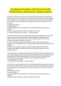 Oncology Exam Questions with all Correct & 100&percnt; Verified Answers &vert;Latest Version &vert;Already Graded A&plus;