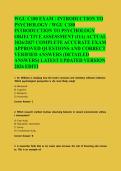 WGU C180 EXAM &sol; INTRODUCTION TO PSYCHOLOGY &sol; WGU C180 INTRODUCTION TO PSYCHOLOGY OBJECTIVE ASSESSMENT &lpar;OA&rpar; ACTUAL 2026&sol;2027 COMPLETE ACCURATE EXAM APPROVED QUESTIONS AND CORRECT VERIFIED ANSWERS &lpar;DETAILED ANSWERS&rpar; LATEST UPDATED VERSION 2026 EDITI&NewLine;